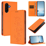 Custodia per telefono in ecopelle con protezione RFID magnetica e stampa a rilievo di simpatici gattini., For Samsung Galaxy A57 5G, For Samsung Galaxy A37 5G