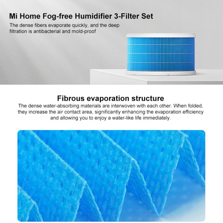 Umidificatore senza nebulizzazione Xiaomi Mijia da 4 litri con 3 filtri, 4L No-Mist Humidifier 3 Filter