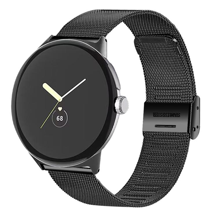 Cinturino per orologio in metallo a maglia fine con fibbia Milan., For Google Pixel Watch 4 / 3 45mm