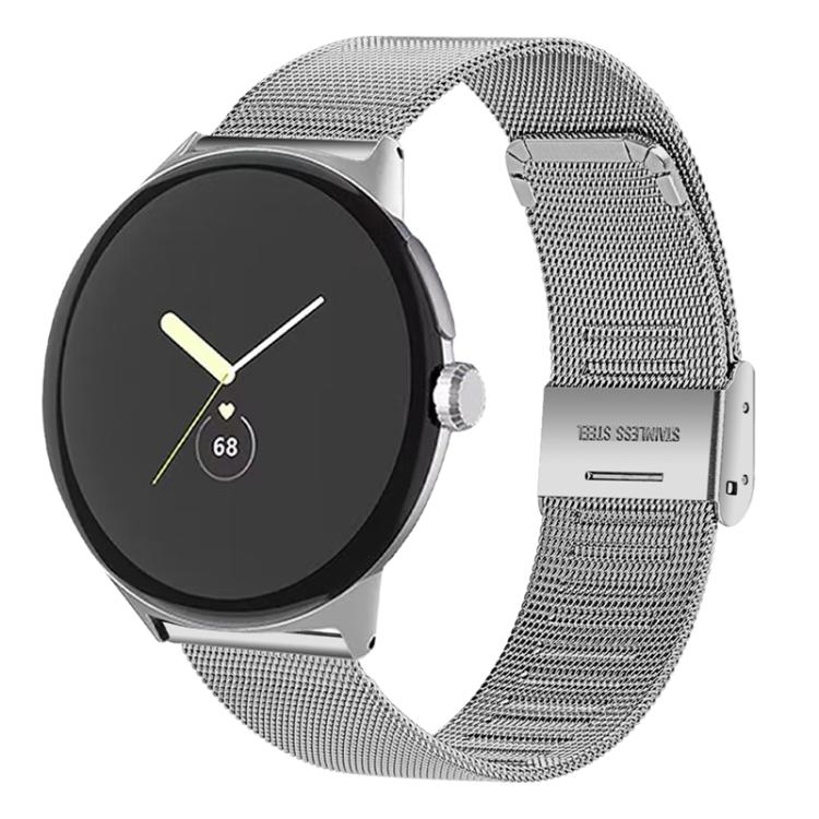 Cinturino per orologio in metallo a maglia fine con fibbia Milan., For Google Pixel Watch 4 / 3 45mm
