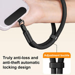 XDcase Tracolla 3 in 1 staccabile / Collo / Polso con cordino anti-smarrimento per telefono con linguetta