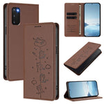 Custodia per telefono in ecopelle con protezione RFID magnetica e stampa a rilievo di simpatici gattini., For Samsung Galaxy S20 Ultra, For Samsung Galaxy S20