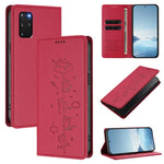 Custodia per telefono in ecopelle con protezione RFID magnetica e stampa a rilievo di simpatici gattini., For Samsung Galaxy S20+