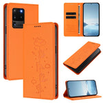 Custodia per telefono in ecopelle con protezione RFID magnetica e stampa a rilievo di simpatici gattini., For Samsung Galaxy S20 Ultra, For Samsung Galaxy S20