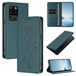 Custodia per telefono in ecopelle con protezione RFID magnetica e stampa a rilievo di simpatici gattini., For Samsung Galaxy S20 Ultra, For Samsung Galaxy S20