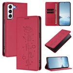 Custodia per telefono in ecopelle con protezione RFID magnetica e stampa a rilievo di simpatici gattini., For Samsung Galaxy S21+ 5G, For Samsung Galaxy S21 Ultra 5G