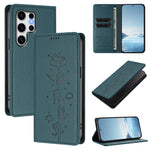 Custodia per telefono in ecopelle con protezione RFID magnetica e stampa a rilievo di simpatici gattini., For Samsung Galaxy S25+ / S24+ 5G, For Samsung Galaxy S25 Ultra 5G