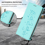 Custodia per telefono in ecopelle con protezione RFID magnetica e stampa a rilievo di simpatici gattini., For Samsung Galaxy S23 FE 5G, For Samsung Galaxy S23 Ultra 5G