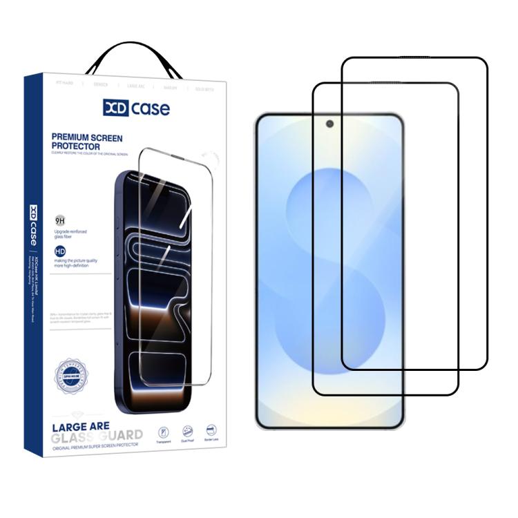 XDcase Confezione da 2 pellicole in vetro temperato HD serigrafate, con supporto per sblocco tramite impronta digitale., For Samsung Galaxy S26+ 5G, For Samsung Galaxy S26 Ultra 5G, For Samsung Galaxy S26 5G, For Samsung Galaxy S25 5G                  ...
