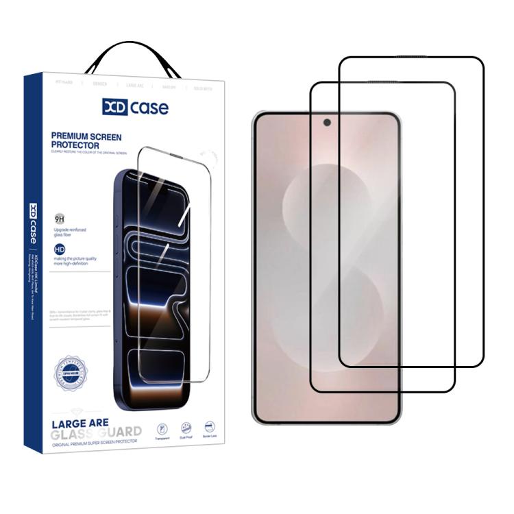 XDcase Confezione da 2 pellicole in vetro temperato HD serigrafate, con supporto per sblocco tramite impronta digitale., For Samsung Galaxy S26+ 5G, For Samsung Galaxy S26 Ultra 5G, For Samsung Galaxy S26 5G, For Samsung Galaxy S25 5G                  ...