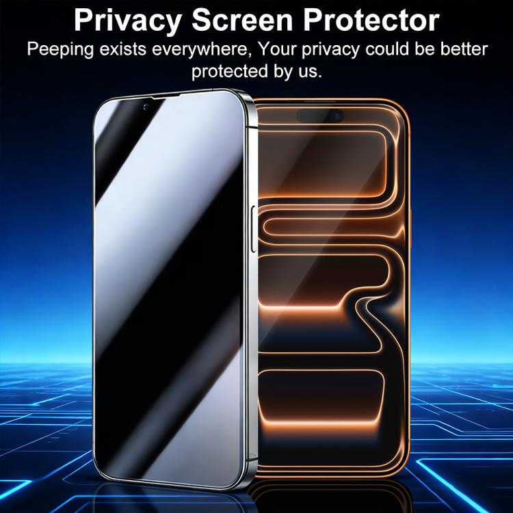 XDcase - Confezione da 2 pellicole protettive in vetro temperato anti-spionaggio con stampa serigrafica, For iPhone 17e/16e/13 Pro/14, For iPhone 17 Pro Max, For iPhone 17 Pro, For iPhone 17, For iPhone Air, For iPhone 16 Pro Max, For iPhone 16 Pro    ...