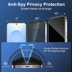 XDcase Confezione da 2 pellicole protettive in vetro temperato anti-spionaggio con stampa serigrafica, supporto per sblocco tramite impronta digitale, For Samsung Galaxy S26+ 5G, For Samsung Galaxy S26 Ultra 5G, For Samsung Galaxy S26 5G               ...