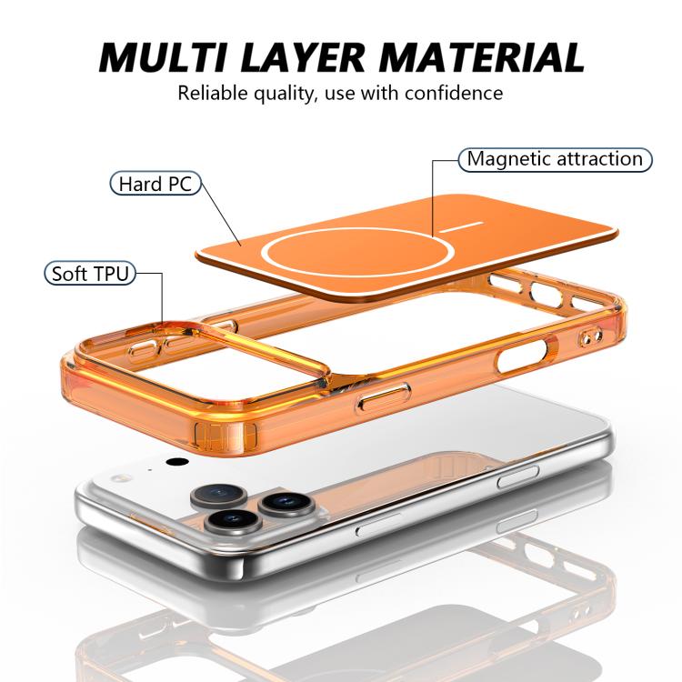 Custodia magnetica ibrida in PC e TPU Color Shield per telefono., For iPhone 17 Pro Max, For iPhone 17 Pro