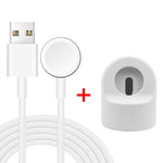 Set di supporto di ricarica in silicone e caricabatterie USB xDfind per Apple Watch e smartwatch., Silicone+USB (White), Silicone+USB (Black)