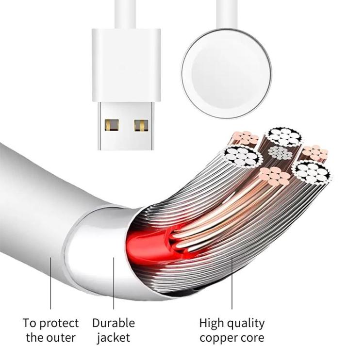 Set di supporto di ricarica in silicone e caricabatterie USB xDfind per Apple Watch e smartwatch., Silicone+USB (White), Silicone+USB (Black)