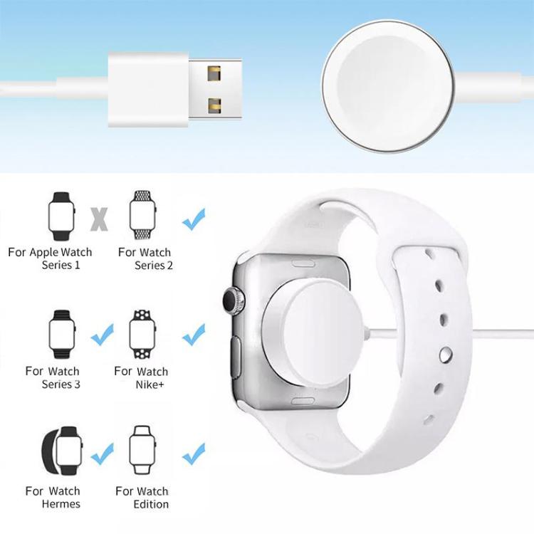 Set di supporto di ricarica in silicone e caricabatterie USB xDfind per Apple Watch e smartwatch., Silicone+USB (White), Silicone+USB (Black)
