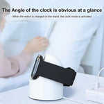 Set di supporto di ricarica in silicone e caricabatterie USB xDfind per Apple Watch e smartwatch., Silicone+USB (White), Silicone+USB (Black)