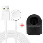 Set di supporto di ricarica in silicone e caricabatterie USB xDfind per Apple Watch e smartwatch., Silicone+USB (White), Silicone+USB (Black)
