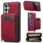 LC.IMEEKE Serie L6 Portafoglio con cerniera per carte Custodia magnetica MagSafe per telefono, For Galaxy A18 5G/A18 4G, For Samsung Galaxy A57 5G, For Samsung Galaxy A37 5G