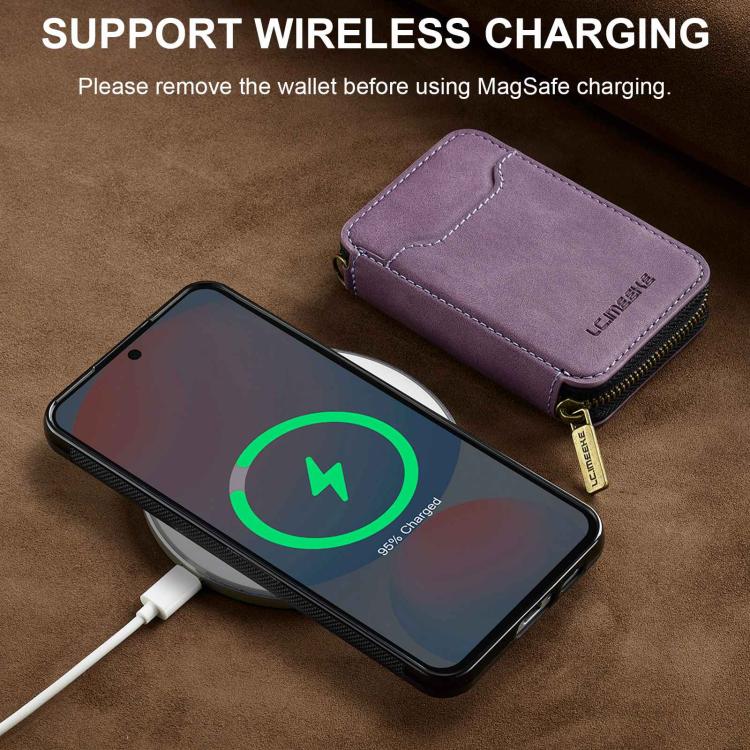 LC.IMEEKE Serie L6 Portafoglio con cerniera per carte Custodia magnetica MagSafe per telefono, For Galaxy A18 5G/A18 4G, For Samsung Galaxy A57 5G, For Samsung Galaxy A37 5G