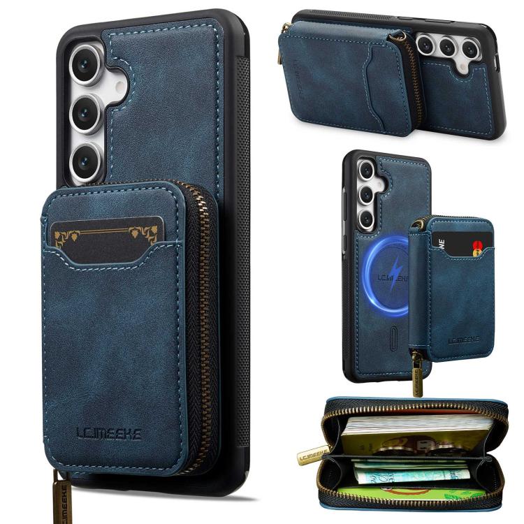 LC.IMEEKE Serie L6 Portafoglio con cerniera per carte Custodia magnetica MagSafe per telefono, For Galaxy A18 5G/A18 4G, For Samsung Galaxy A57 5G, For Samsung Galaxy A37 5G