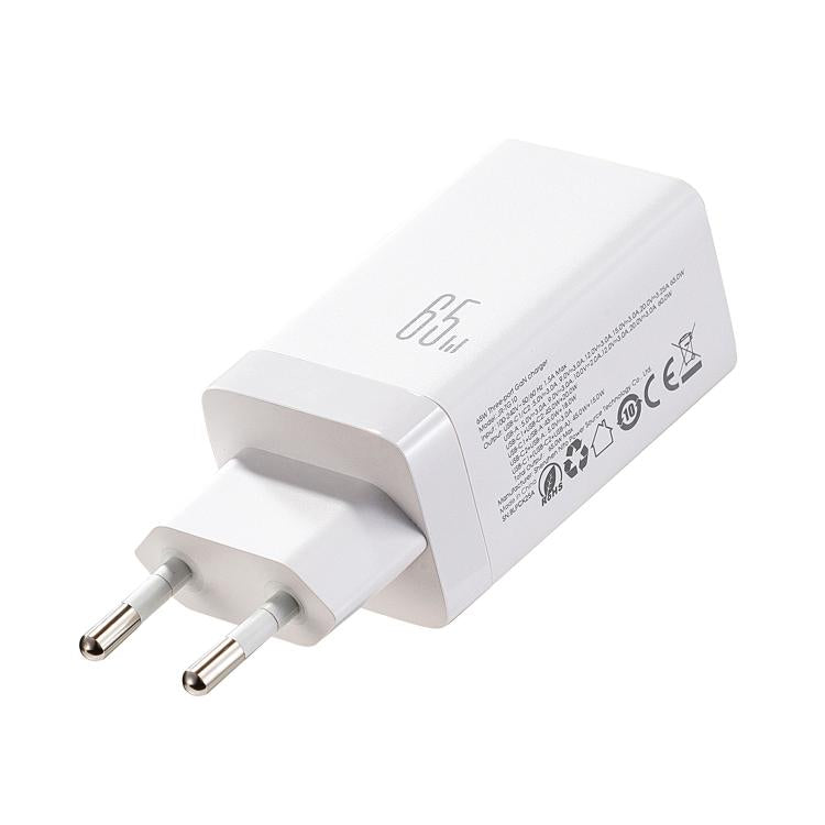 Caricabatterie JOYROOM JR-TG10 da 65 W con doppia porta USB Type-C e USB, completo di cavo da Type-C a Type-C., EU Plug, UK Plug