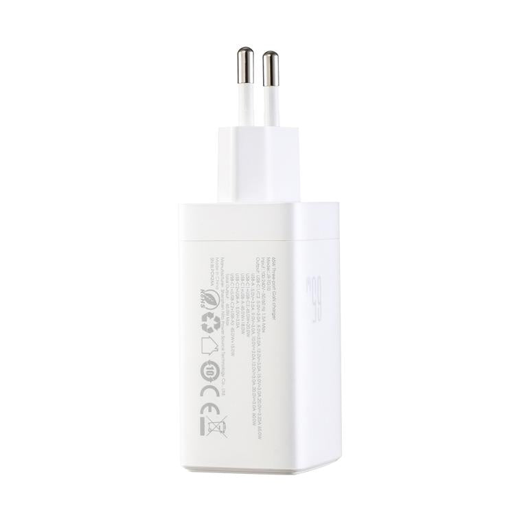 Caricabatterie JOYROOM JR-TG10 da 65 W con doppia porta USB Type-C e USB, completo di cavo da Type-C a Type-C., EU Plug, UK Plug