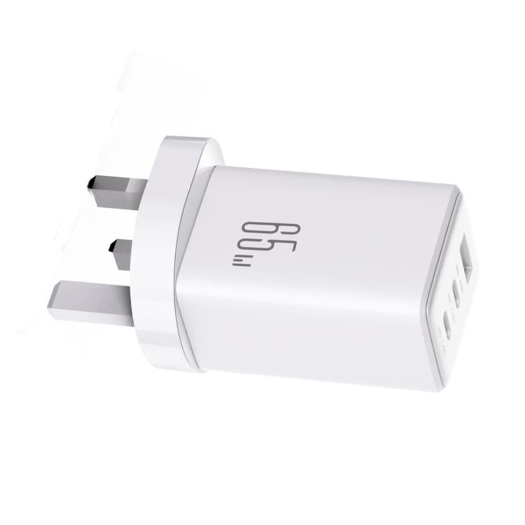 Caricabatterie JOYROOM JR-TG10 da 65 W con doppia porta USB Type-C e USB, completo di cavo da Type-C a 8 pin., EU Plug, UK Plug