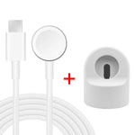 Set di supporto di ricarica in silicone e caricabatterie Type-C xDfind per Apple Watch e smartwatch., Silicone+Type-C (White), Silicone+Type-C (Black)