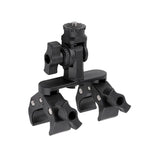 Morsetto a doppia pinza universale per manubrio di bicicletta per action camera., With Adapter & Screw, Single Clamp, With Extension Rod & Adapter & Screw, With Extension Rod