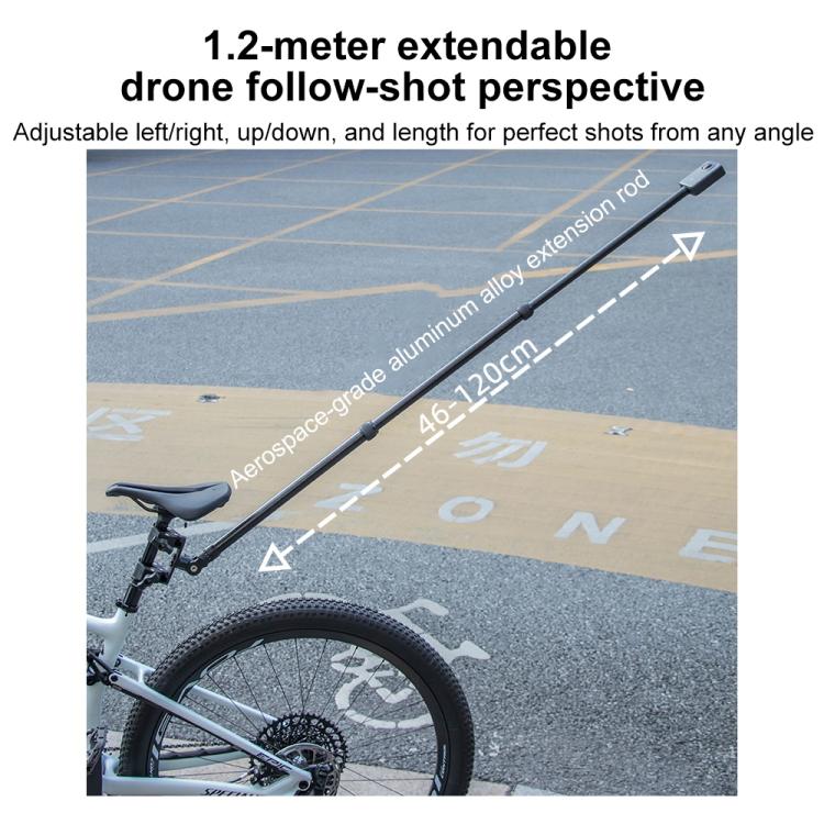 Morsetto a doppia pinza universale per manubrio di bicicletta per action camera., With Adapter & Screw, Single Clamp, With Extension Rod & Adapter & Screw, With Extension Rod