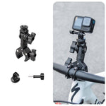 Morsetto a granchio singolo universale per manubrio di bicicletta per action camera, Single Clamp, With Adapter & Screw