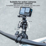 Morsetto a granchio singolo universale per manubrio di bicicletta per action camera, Single Clamp, With Adapter & Screw