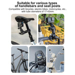 Morsetto a granchio singolo universale per manubrio di bicicletta per action camera, Single Clamp, With Adapter & Screw