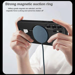 Custodia per telefono MagSafe con texture in fibra di carbonio e supporto, For Samsung Galaxy S26 Ultra 5G