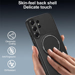 Custodia per telefono MagSafe con texture in fibra di carbonio e supporto, For Samsung Galaxy S26 Ultra 5G
