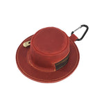 Portamonete piccolo in vera pelle con design retrò a forma di cappello Crazy Horse, marsupio