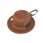 Portamonete piccolo in vera pelle con design retrò a forma di cappello Crazy Horse, marsupio