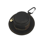 Portamonete piccolo in vera pelle con design retrò a forma di cappello Crazy Horse, marsupio