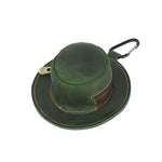 Portamonete piccolo in vera pelle con design retrò a forma di cappello Crazy Horse, marsupio