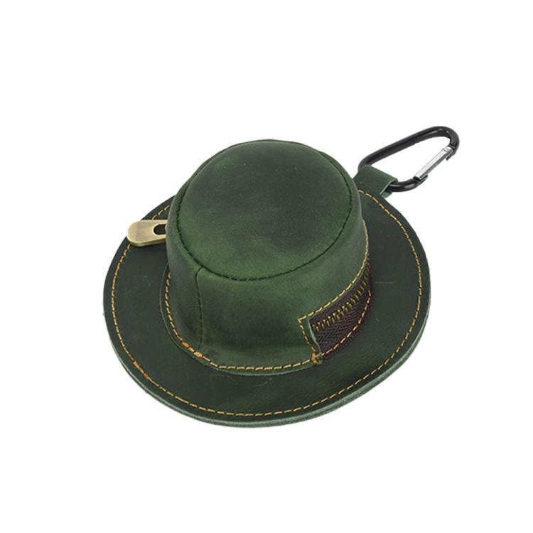 Portamonete piccolo in vera pelle con design retrò a forma di cappello Crazy Horse, marsupio