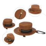 Portamonete piccolo in vera pelle con design retrò a forma di cappello Crazy Horse, marsupio