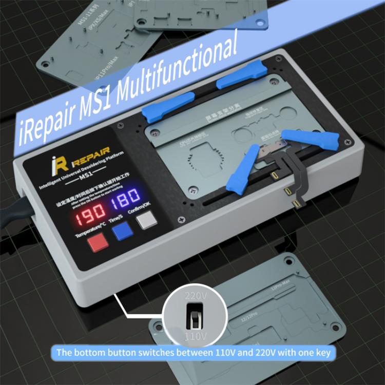 Piattaforma di dissaldatura intelligente Mijing MS1 per iPhone X-16 Pro Max, US Plug, EU Plug