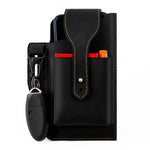 Marsupio da uomo vintage in vera pelle, ideale per sport all'aria aperta e per portare il cellulare.