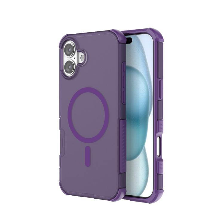 Custodia per telefono ibrida antiurto in PC magnetico + TPU, delicata sulla pelle., For iPhone 16 Pro Max, For iPhone 16 Pro, For iPhone 16 Plus, For iPhone 16