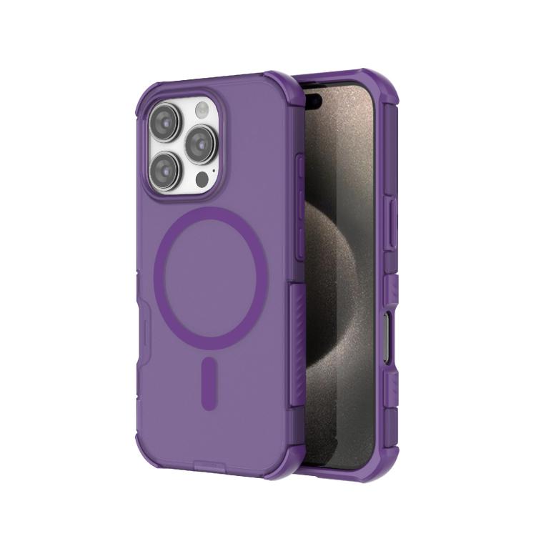 Custodia per telefono ibrida antiurto in PC magnetico + TPU, delicata sulla pelle., For iPhone 16 Pro Max, For iPhone 16 Pro, For iPhone 16 Plus, For iPhone 16