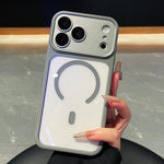 Custodia magnetica trasparente per telefono con copertura completa della fotocamera, galvanizzata., For iPhone 17 Pro Max, For iPhone 17 Pro