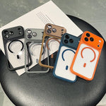 Custodia magnetica trasparente per telefono con copertura completa della fotocamera, galvanizzata., For iPhone 17 Pro Max, For iPhone 17 Pro