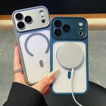 Custodia magnetica trasparente per telefono con copertura completa della fotocamera, galvanizzata., For iPhone 17 Pro Max, For iPhone 17 Pro