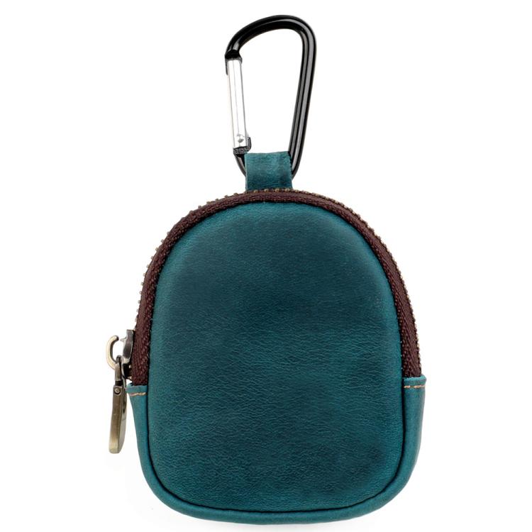 Portafoglio piccolo in vera pelle a forma di conchiglia, ideale per riporre auricolari e chiavi.